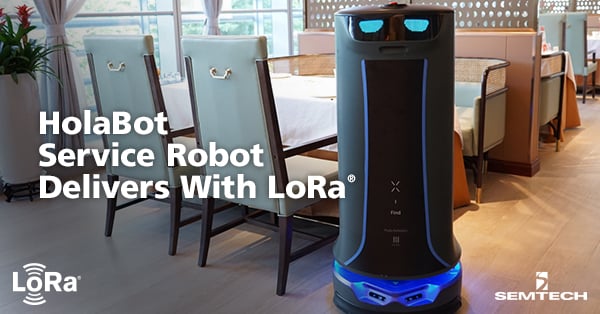 HolaBot服务机器人与LoRa®交付